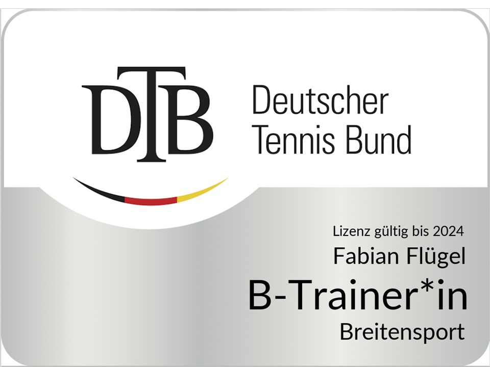 B-Trainer-Tennis DTB-Badge bis 2024